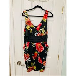 Satin Floral Dress
